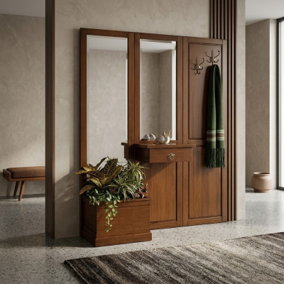 Armoire Portemanteau Étagère Armoire Vêtements Meubles Armoires Bahut Bois