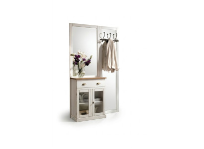 Porte-vêtements avec étagères Porte-vêtements avec miroirs Étagère avec tiroirs Blanc