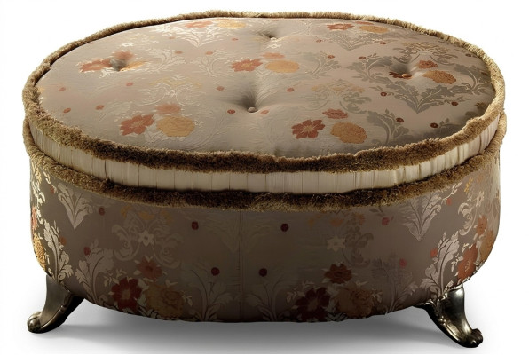Table ovale repose-pieds Chesterfield Ottoman canapé côté rond