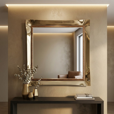 Miroir classique à paroi miroir Cadre de bois réel Luxe nouveau Baroque arredoclassic.