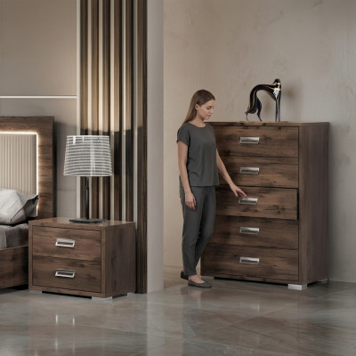 Commode design en bois pour chambre moderne