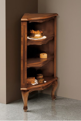 Étagère d'angle pour armoire d'angle, étagère d'angle pour livre, étagère d'angle murale en bois, armoires d'angle design baroque