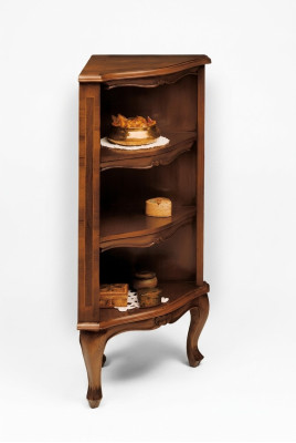 Étagère d'angle pour armoire d'angle, étagère d'angle pour livre, étagère d'angle murale en bois, armoires d'angle design baroque