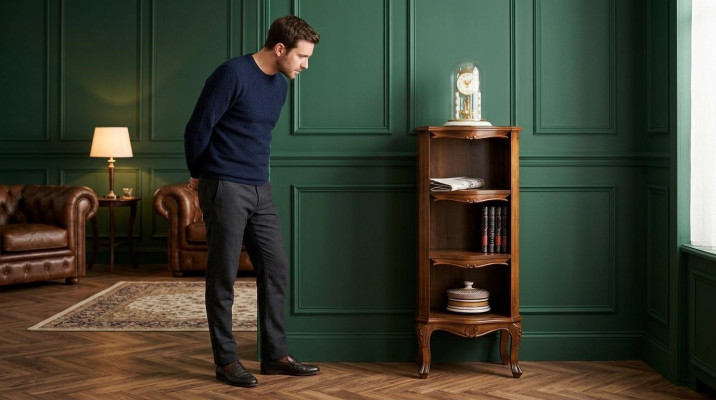 Étagère Bibliothèque Bois Armoires Design Style Baroque Vitrine Garde-robe Solide