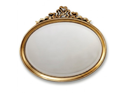 Miroir Classique en bois ovale Miroir mural Design Or Salon neuf