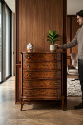 Armoire Portant Malle Commode Buffet Buffet Mobilier Style Ancien Bois Luxe Neuf