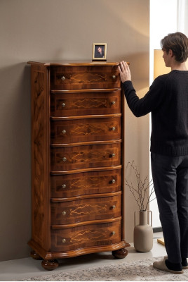 Meubles de style italien en bois de luxe Marron Commode de style baroque antique Style neuf