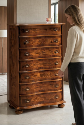 Coffre de luxe en bois de style italien Meubles de style commode Baroque antiquité nouveau