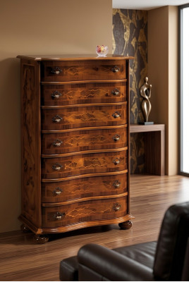 Coffre de luxe en bois de style italien Meubles de style commode Baroque antiquité nouveau