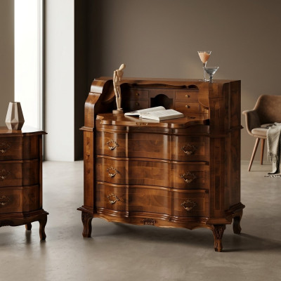 Commode en bois italien de style de luxe. Commodes de style baroque antique.