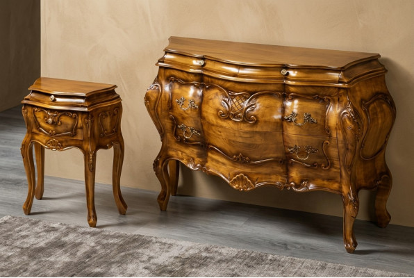 Tables de chevet baroques rococo, table de chevet, consoles, nouveau table de nuit.
