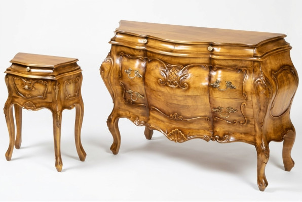 Tables de chevet baroques rococo, table de chevet, consoles, nouveau table de nuit.