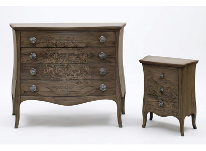 Table de chevet, armoire de nuit, armoire latérale, commode de nuit, armoire, baroque