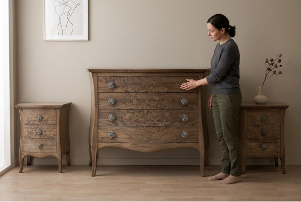 Commode Armoires en bois Buffet Mobilier Luxueuse Commode Bahut Armoire Italie