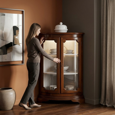 Vitrine Commodes Vitrines Commodes Armoires en verre Design de verre Garde-robe Baroque Rococo