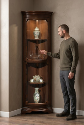 Vitrine d'angle Commodes Vitrines Commodes Armoires Vitrées Armoires de Designer Armoire Baroque