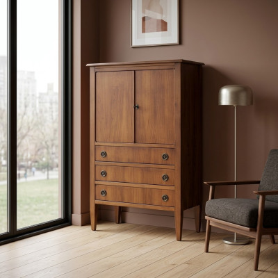 Garderobe Bar Coffret de Bar Vitrine Salon Designer Étagère Mobilier Bois Maison Mur