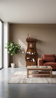 Vitrines Design Étagère Unité murale Salon Étagère murale Bois Vitrine Meubles Armoires