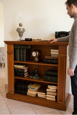 Étagère Vitrine Armoire Classique Bibliothèque Bois Neuf