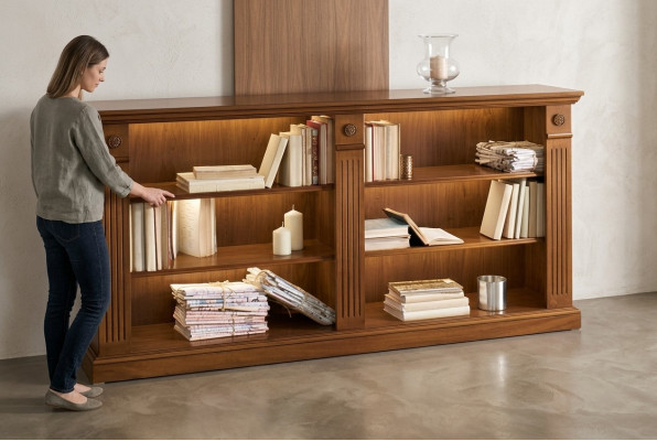 Étagère Bibliothèque Vitrine Armoire Classique Armoires en Bois XXL