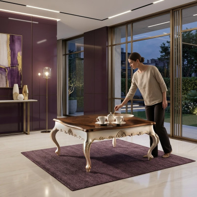 Table basse Table de luxe Design Table à café Tables d'appoint Canapé Salon Canapé neuf