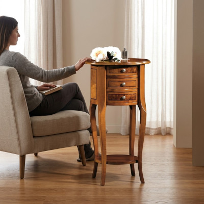 Table d'appoint Table basse ovale Commode Tables Console Design Table en bois nouveau