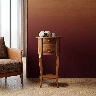 Table d'appoint Table basse ovale Commode Tables Console Design Table en bois nouveau