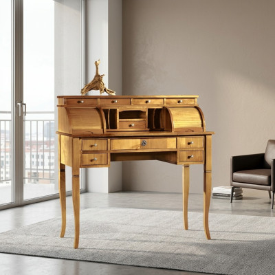 Bureau Table de bureau Bois noble Tables Baroque Rococo Mobilier de style ancien Lits