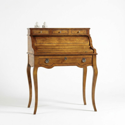 Tables Bureau Table de Bureau Bois Noble Style Baroque Rococo Mobilier Antique de Luxe