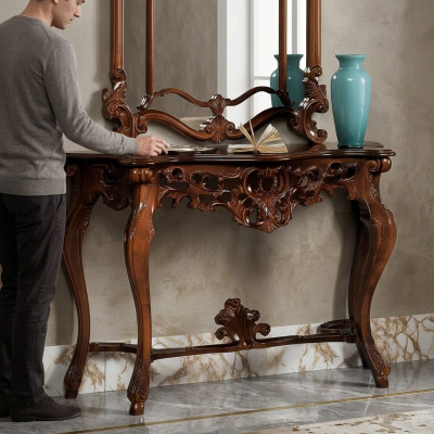 Table console de designer Table en bois Console Consoles de luxe Tables Italie Meubles
