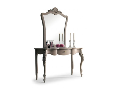 Console + Miroir Designer Console Table en bois Table de console Ensemble de luxe 2 pièces.