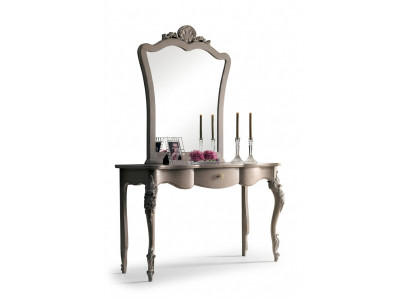 Console + Miroir Designer Console Table en bois Table de console Ensemble de luxe 2 pièces.