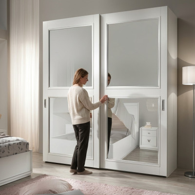 Armoires Armoire avec portes coulissantes unité murale Armoire Armoires en bois neufs