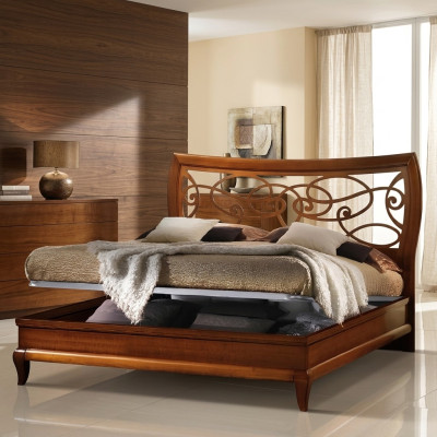 Bett Luxus Chambre à coucher lit double bois rembourré lits cadre de lit double moderne