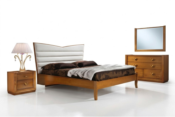 Chambre de luxe Lit Lit double Bois Rembourrage Lits Cadre de lit double Moderne