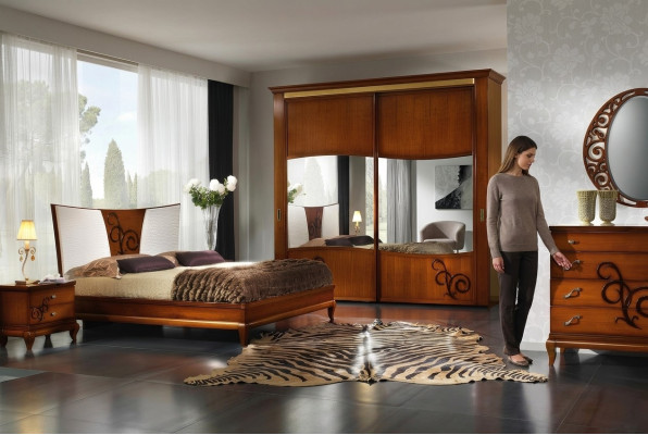Lit double lits doubles structure de lit moderne lits cadre de lit bois design d'hôtel neuf