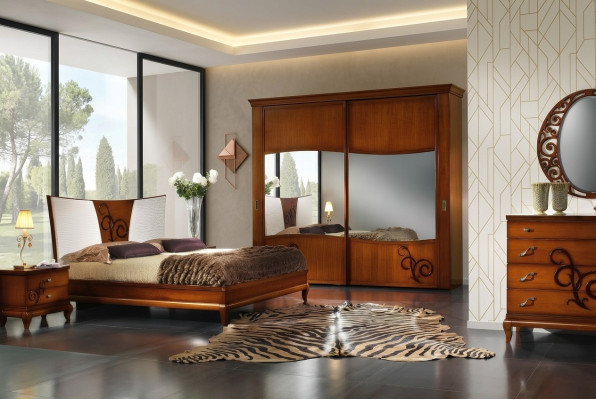 Lit double lits doubles structure de lit moderne lits cadre de lit bois design d'hôtel neuf