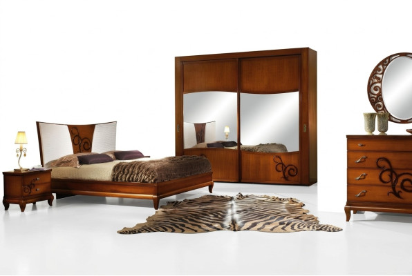 Lit double lits doubles structure de lit moderne lits cadre de lit bois design d'hôtel neuf
