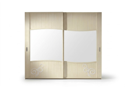Armoire avec portes coulissantes Armoire de chambre Armoire murale Blanc Miroir