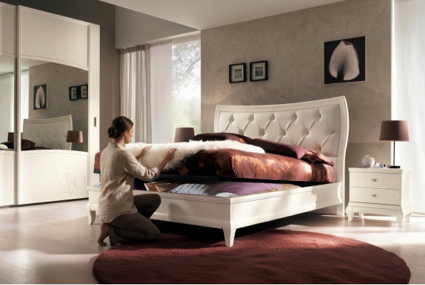 Lit Lits Cadre de lit Bois Lit double Cadre de lit double Lits doubles Hôtel moderne Italie