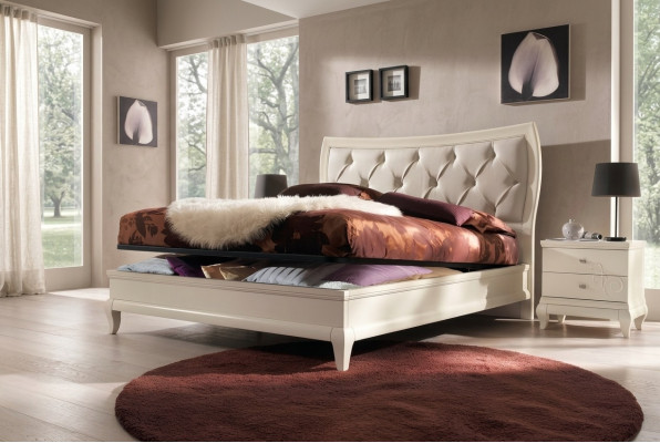 Lit Lits Cadre de lit Bois Lit double Cadre de lit double Lits doubles Hôtel moderne Italie
