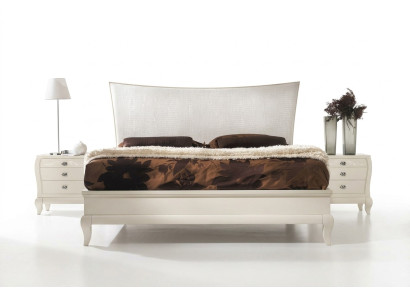 Suite de 3 pièces. Lit de chambre Table de chevet Groupe de lits Tables de chevet Design
