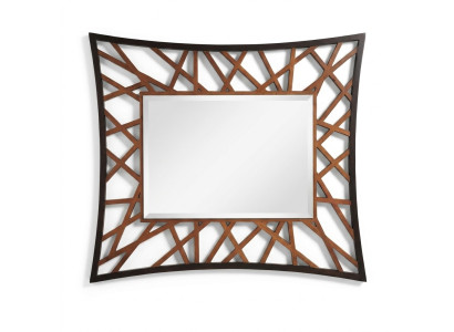 Miroir à suspendre Miroir en bois Moderne Miroir mural Meuble miroir Design 111x89 nouveau