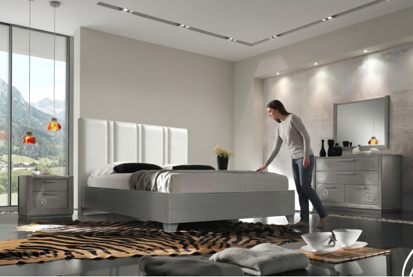 Lit Lits Doubles Lit Moderne Cadre de lit Lits Chambre à coucher Double Cadre de lit Rembourrage Conception nouveau