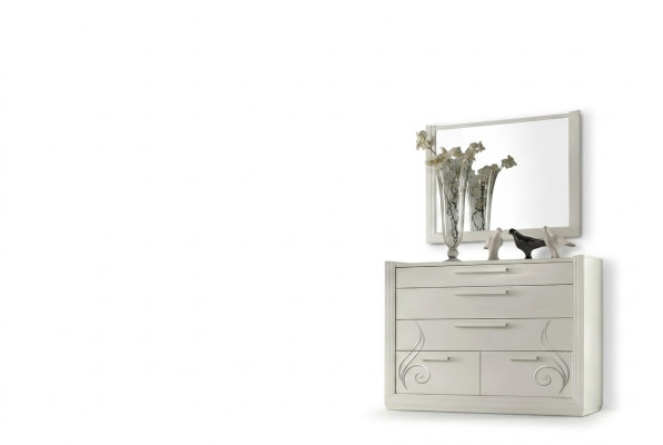 Commode Miroir Commodes Bois Design Armoires Console Armoires Italie Ensemble 2pcs.