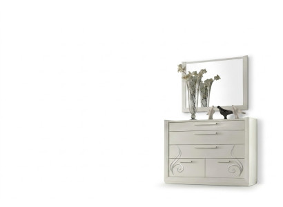 Commode Miroir Commodes Bois Design Armoires Console Armoires Italie Ensemble 2pcs.