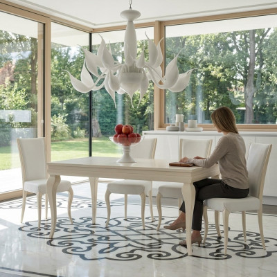 Salle à manger Table à manger Chaise Ess Table Groupe de design Tables Bois Moderne Ensemble 5 pièces.