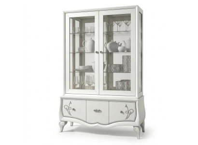 Vitrine de luxe en verre Armoire de style antique Vitrines en bois modernes Meubles italiens