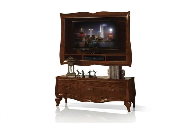 Meuble télé bas Armoire d'angle Buffet Dressing en bois TV classique Commode Design nouveau