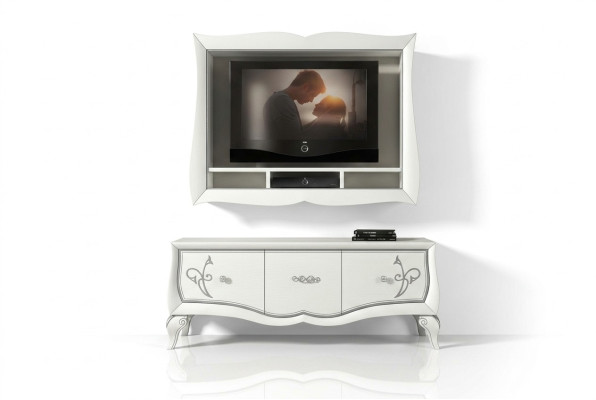 Meuble TV luxueux Buffet Armoire Commode Armoire TV Bois Moderne Design Nouvelle